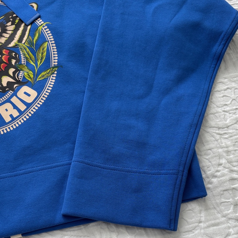 Adidas Farm Rio Royal Blue Hoodie with Butterfly Graphic Small NWT - Picture 4 of 5